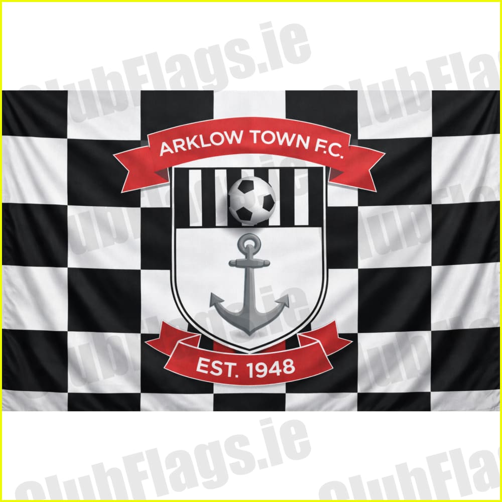 Arklow Town FC club flag artwork - ClubFlags.ie