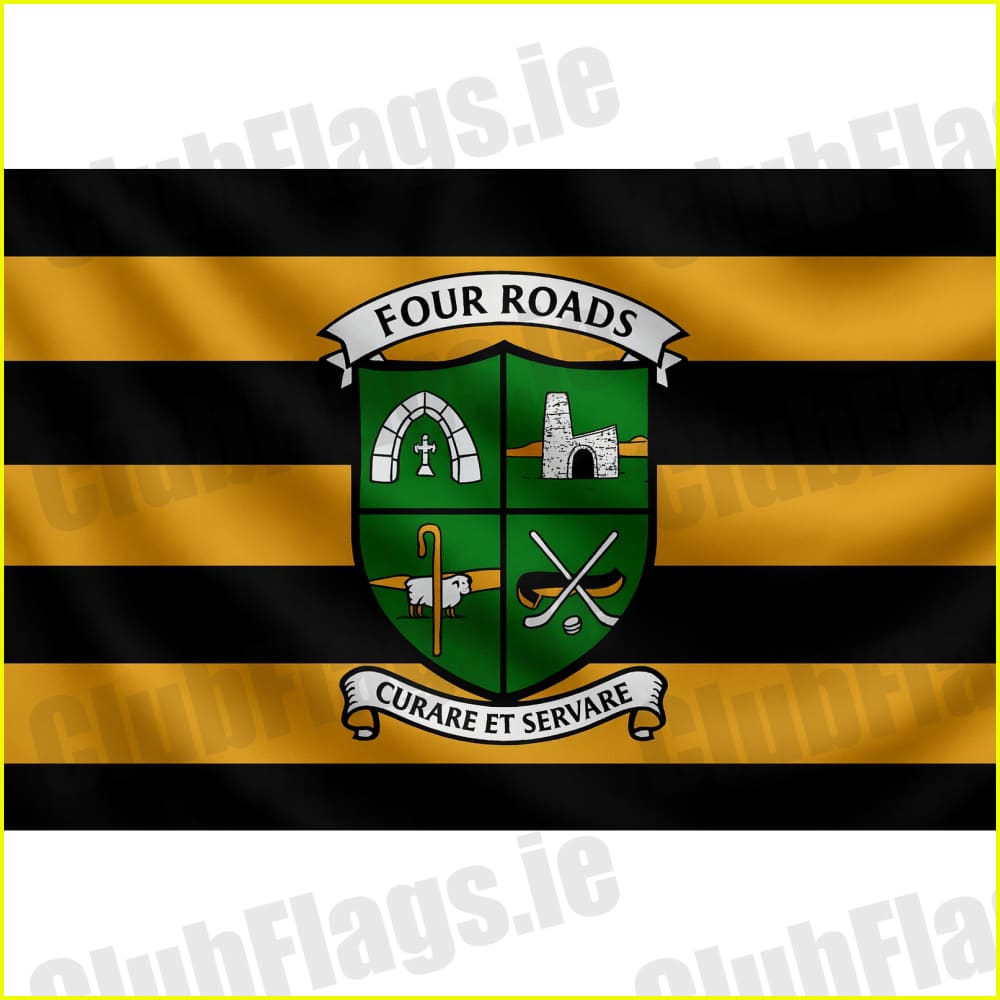 Four Roads GAA club flag artwork - ClubFlags.ie