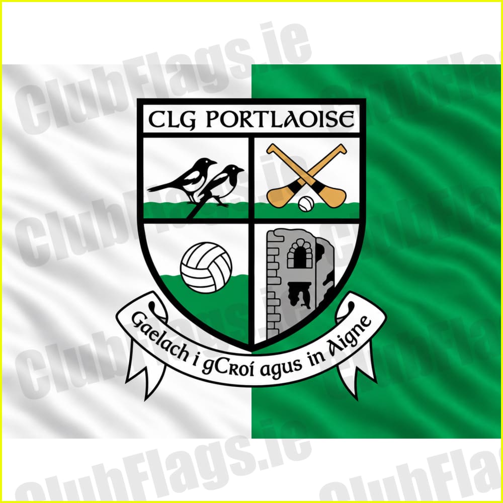Portlaoise GAA original club flag artwork - ClubFlags.ie