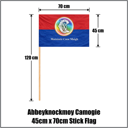 Abbeyknockmoy Camogie 45cm x 70cm Stick Flag - ClubFlags.ie
