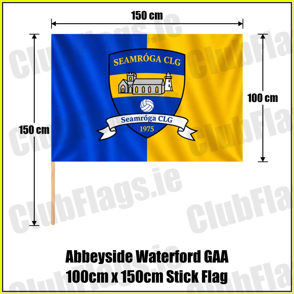 Abbeyside Waterford GAA 100cm x 150cm Stick Flag - ClubFlags.ie