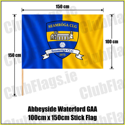 Abbeyside Waterford GAA 100cm x 150cm Stick Flag - ClubFlags.ie