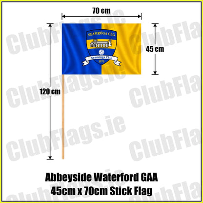 Abbeyside Waterford GAA 45cm x 70cm Stick Flag - ClubFlags.ie