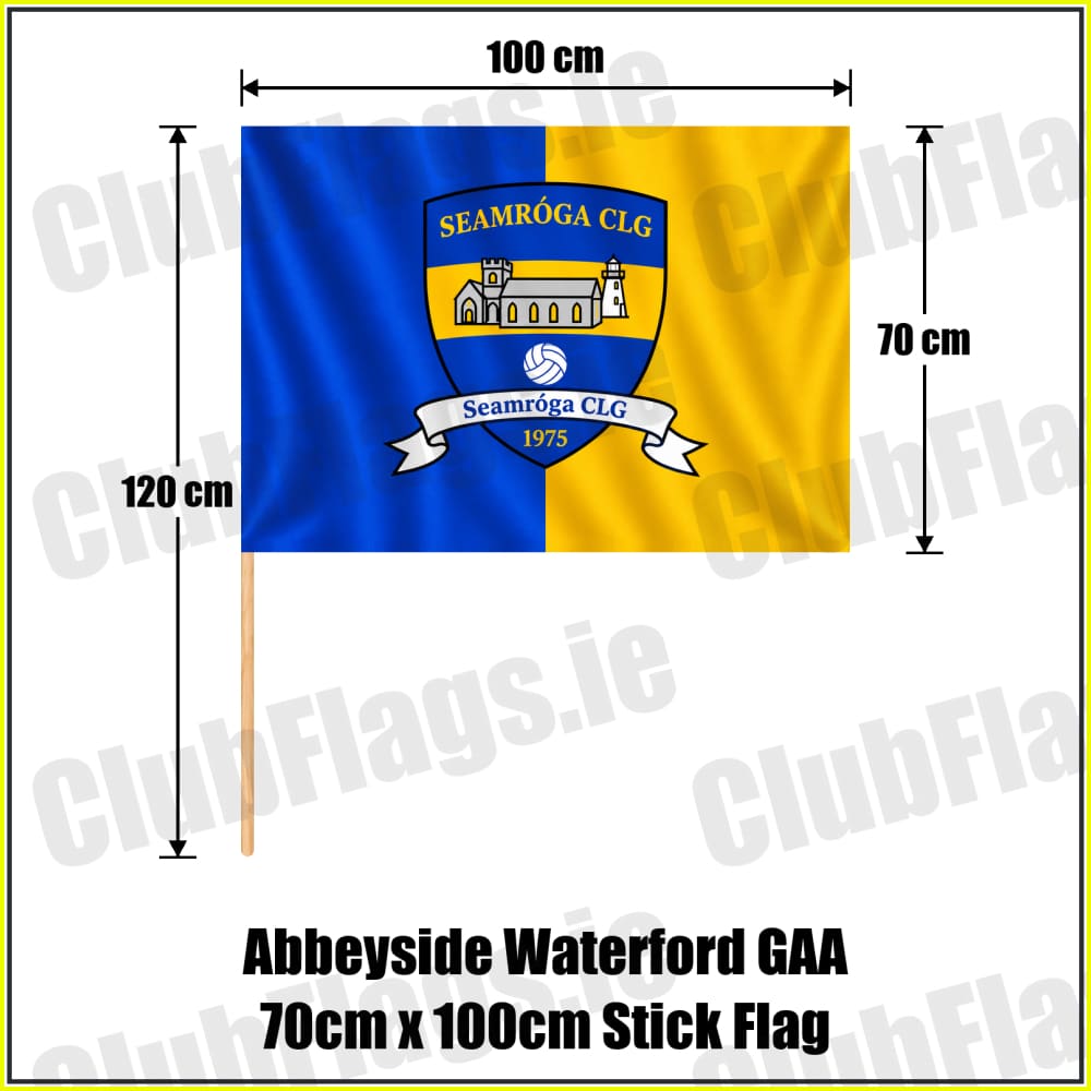 Abbeyside Waterford GAA 70cm x 100cm Stick Flag - ClubFlags.ie