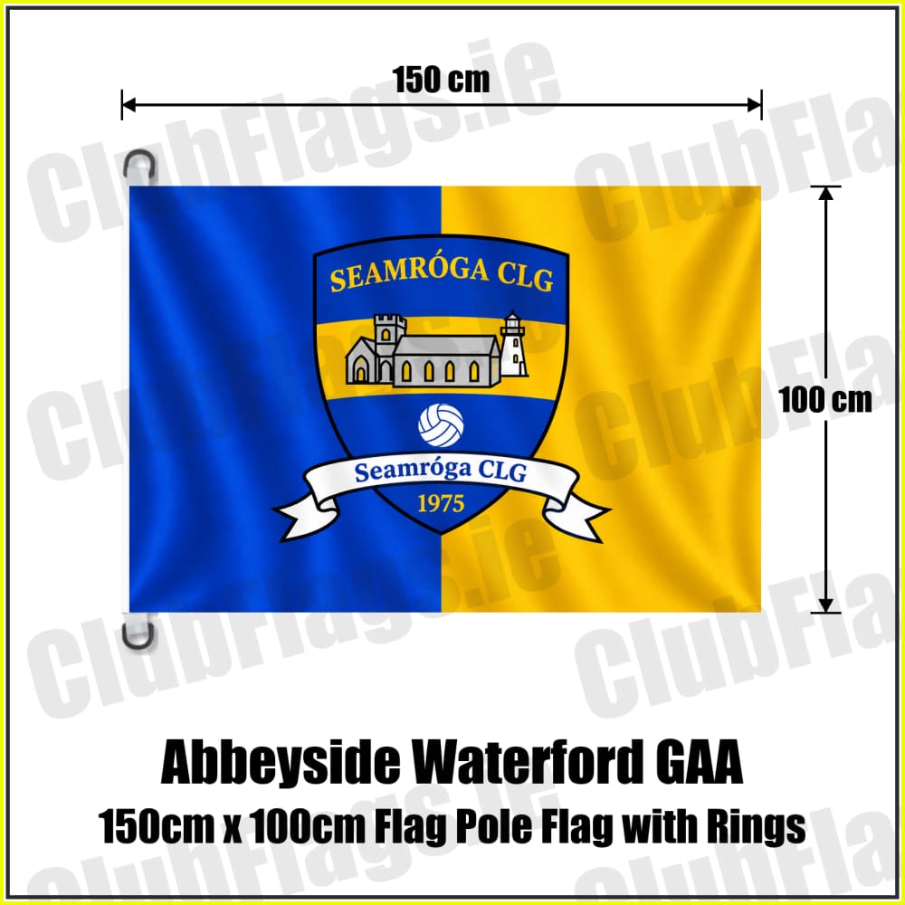 Abbeyside Waterford GAA 150cm x 100cm Flag Pole Flag with Rings - ClubFlags.ie