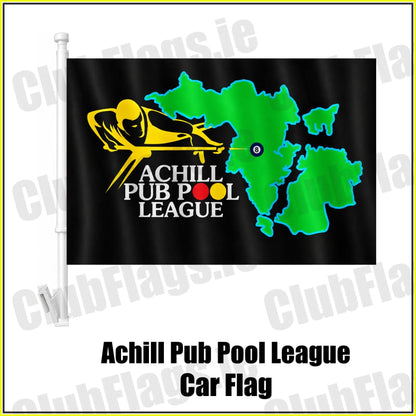 Achill Pub Pool League Car Flag - ClubFlags.ie