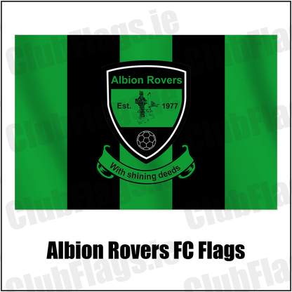 Albion Rovers FC Flags with the club crest and colours, Louth Football - ClubFlags.ie