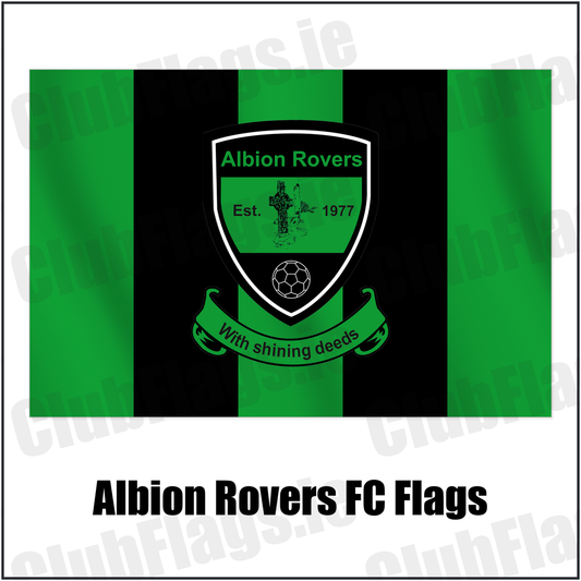 Albion Rovers FC Flags with the club crest and colours, Louth Football - ClubFlags.ie