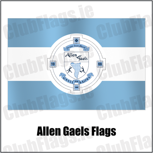 Allen Gaels Flags with the club crest and colours, Leitrim GAA - ClubFlags.ie