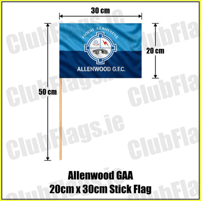 Allenwood GAA 20cm x 30cm Stick Flag - ClubFlags.ie