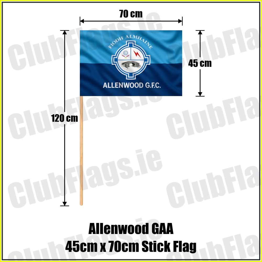 Allenwood GAA 45cm x 70cm Stick Flag - ClubFlags.ie
