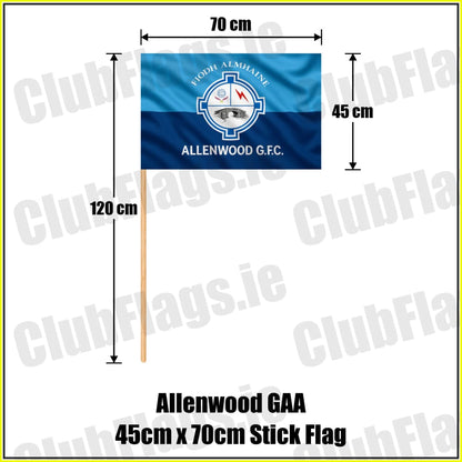 Allenwood GAA 45cm x 70cm Stick Flag - ClubFlags.ie