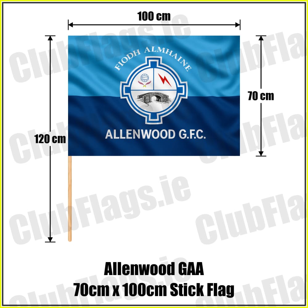 Allenwood GAA 70cm x 100cm Stick Flag - ClubFlags.ie