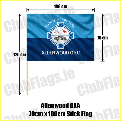 Allenwood GAA 70cm x 100cm Stick Flag - ClubFlags.ie