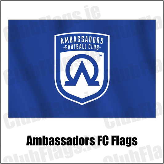 Ambassadors FC Flags with the club crest and colours, Armagh Football - ClubFlags.ie