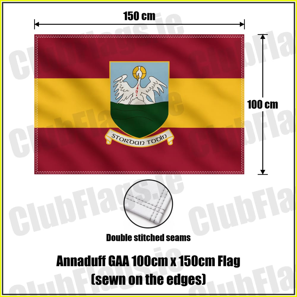Annaduff GAA 100cm x 150cm Flag (sewn on the edges) - ClubFlags.ie