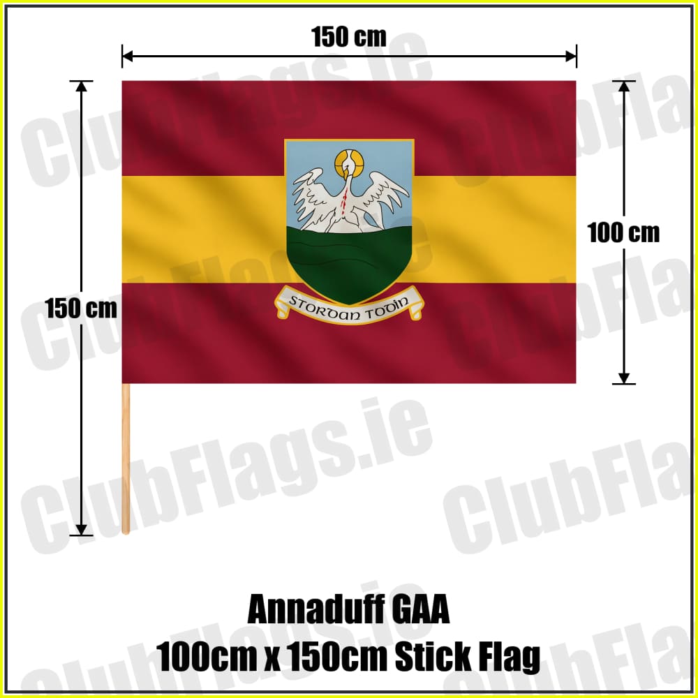 Annaduff GAA 100cm x 150cm Stick Flag - ClubFlags.ie