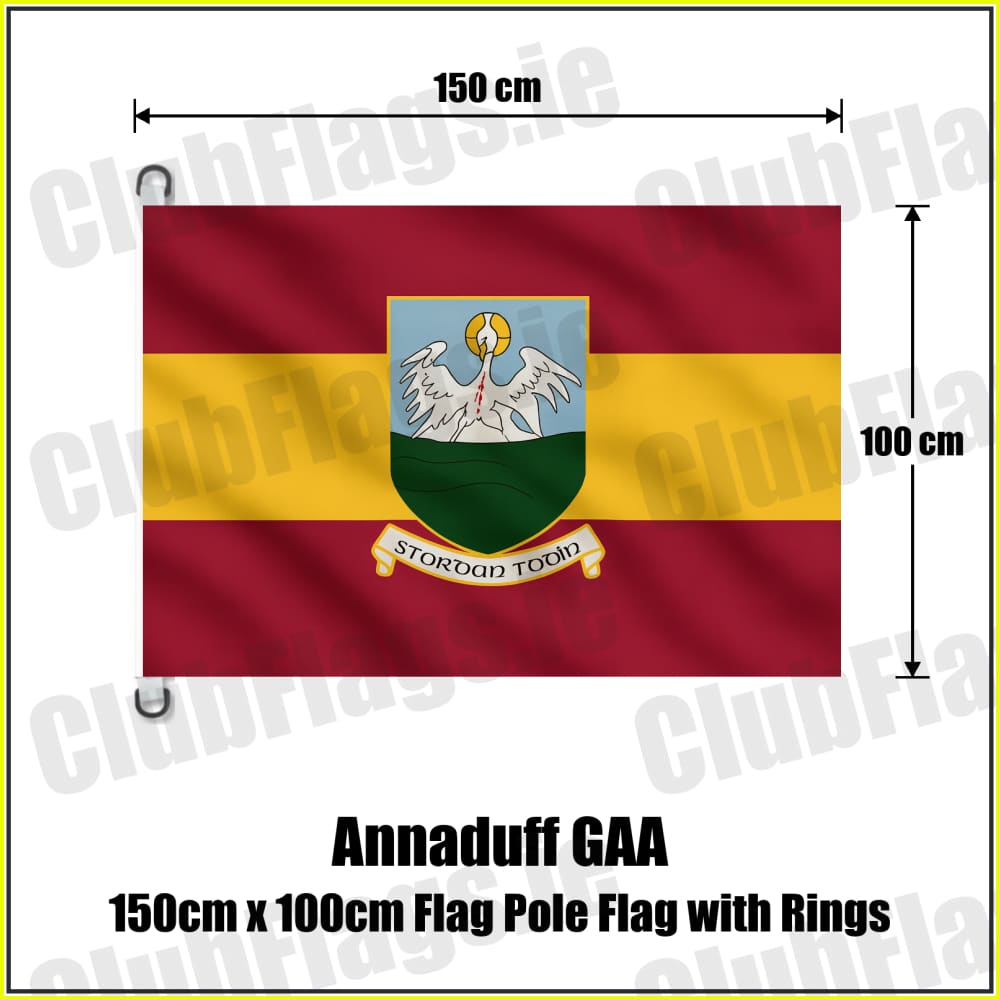Annaduff GAA 150cm x 100cm Flag Pole Flag with Rings - ClubFlags.ie