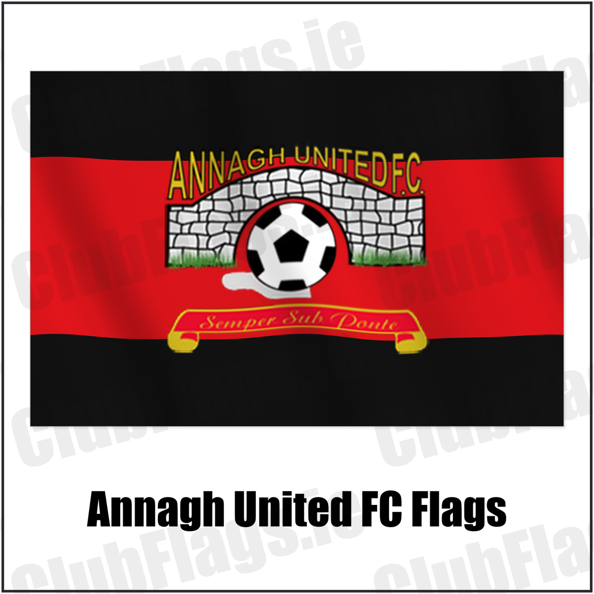 Annagh United FC Flags with the verified club crest and colours, Armagh Football - ClubFlags.ie