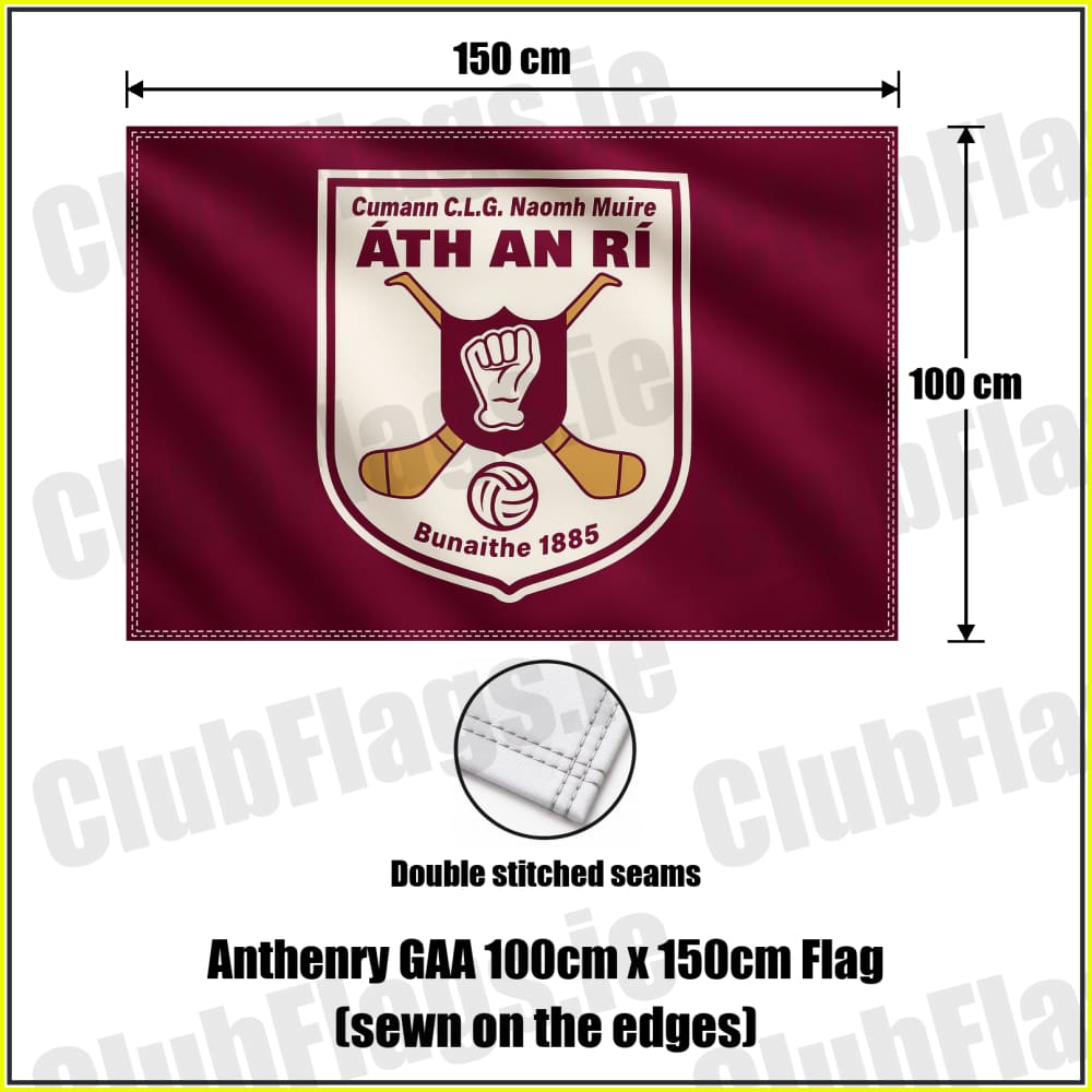 Anthenry GAA 100cm x 150cm Flag (sewn on the edges) - ClubFlags.ie