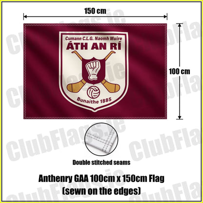 Anthenry GAA 100cm x 150cm Flag (sewn on the edges) - ClubFlags.ie