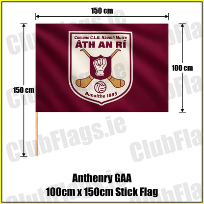 Anthenry GAA 100cm x 150cm Stick Flag - ClubFlags.ie