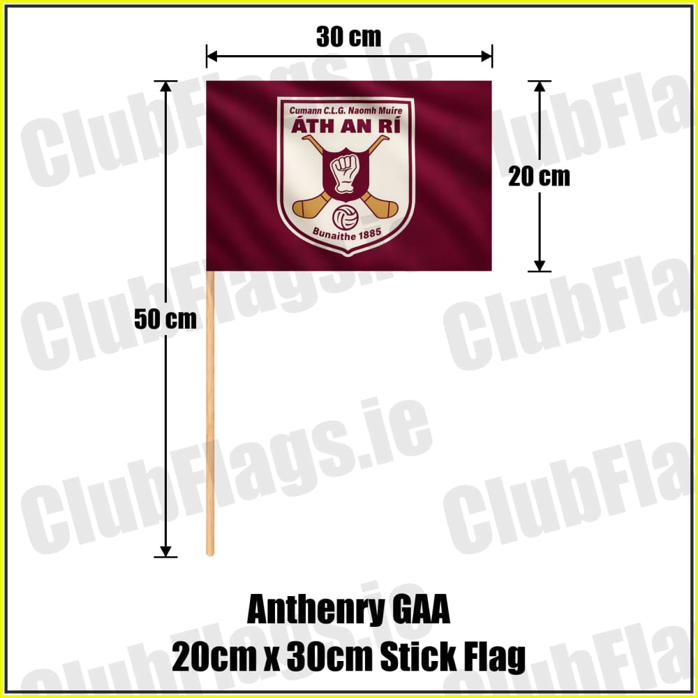 Anthenry GAA 20cm x 30cm Stick Flag - ClubFlags.ie