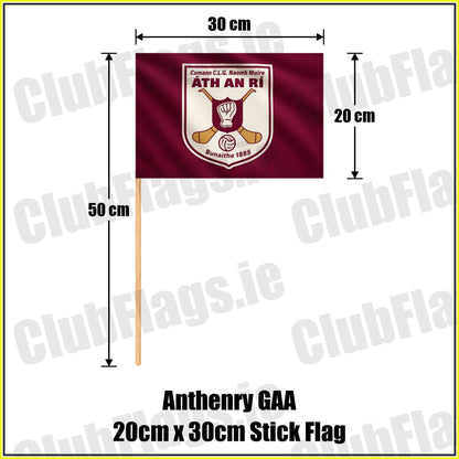 Anthenry GAA 20cm x 30cm Stick Flag - ClubFlags.ie