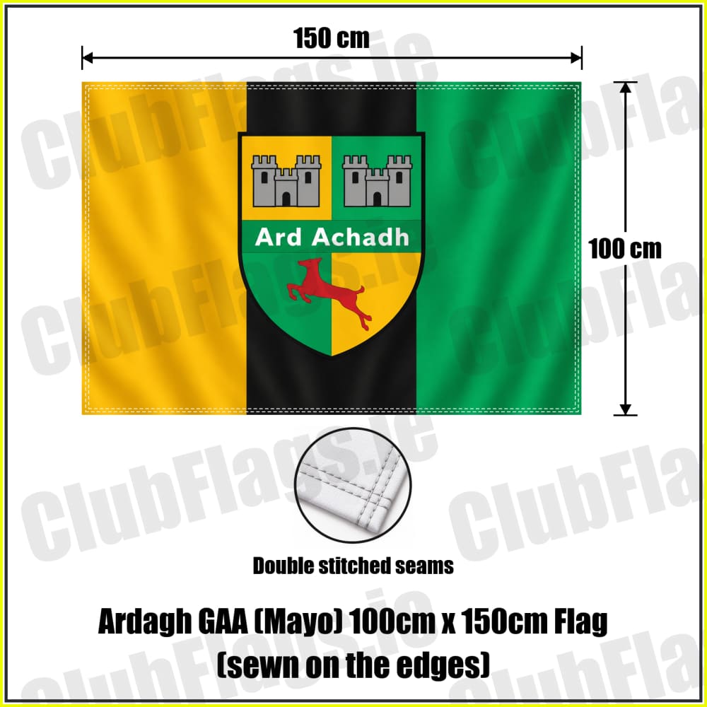 Ardagh GAA (Mayo) 100cm x 150cm Flag (sewn on the edges) - ClubFlags.ie