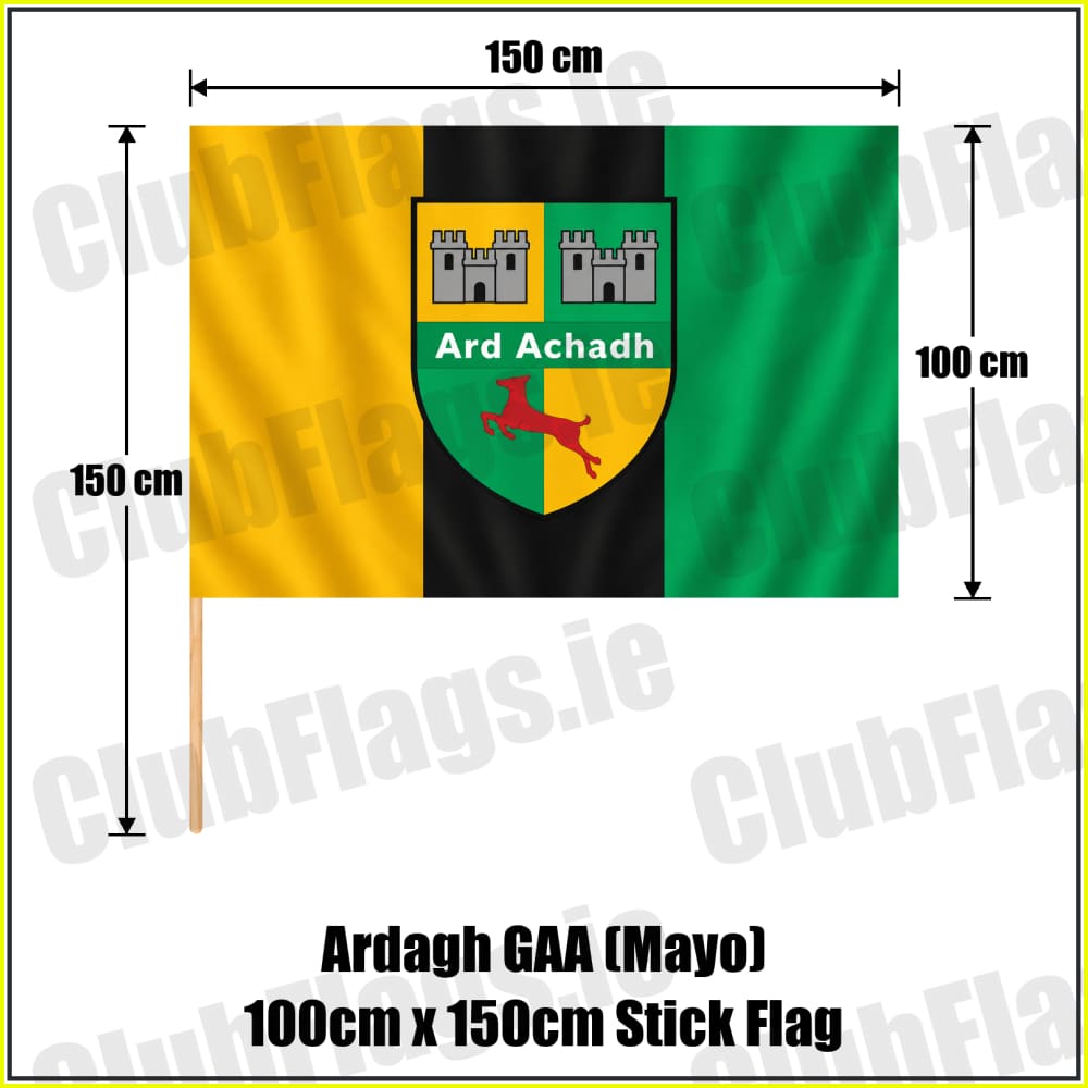 Ardagh GAA (Mayo) 100cm x 150cm Stick Flag - ClubFlags.ie