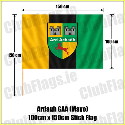 Ardagh GAA (Mayo) 100cm x 150cm Stick Flag - ClubFlags.ie