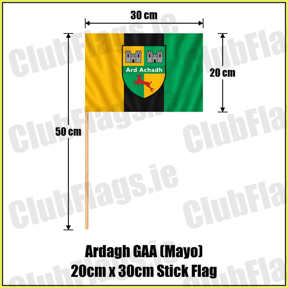 Ardagh GAA (Mayo) 20cm x 30cm Stick Flag - ClubFlags.ie