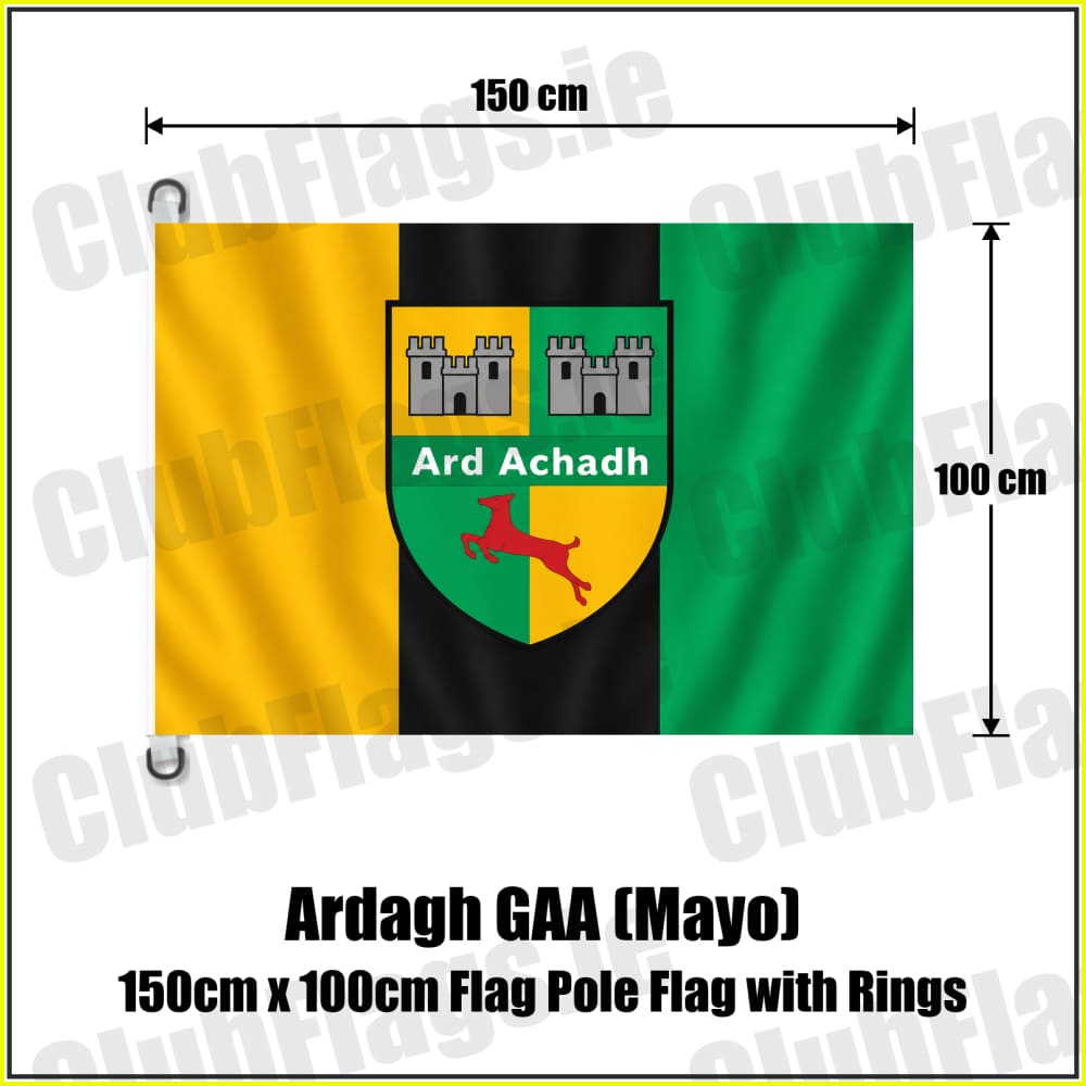 Ardagh GAA (Mayo) 150cm x 100cm Flag Pole Flag with Rings - ClubFlags.ie