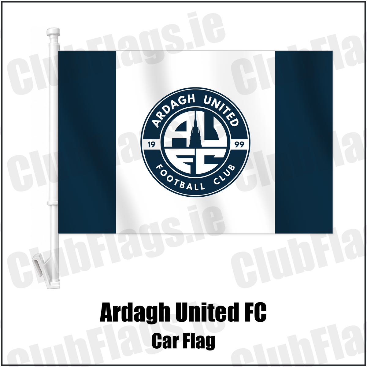 Ardagh United FC Car Flag with the club crest and colours, Longford Football - ClubFlags.ie