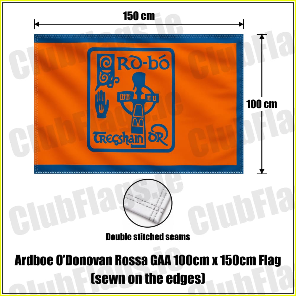 Ardboe O’Donovan Rossa GAA 100cm x 150cm Flag (sewn on the edges) - ClubFlags.ie
