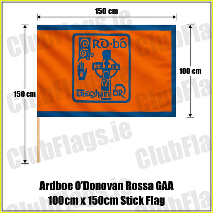 Ardboe O’Donovan Rossa GAA 100cm x 150cm Stick Flag - ClubFlags.ie