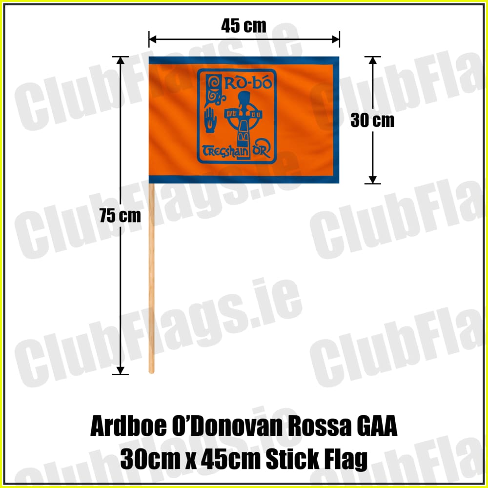 Ardboe O’Donovan Rossa GAA 30cm x 45cm Stick Flag - ClubFlags.ie