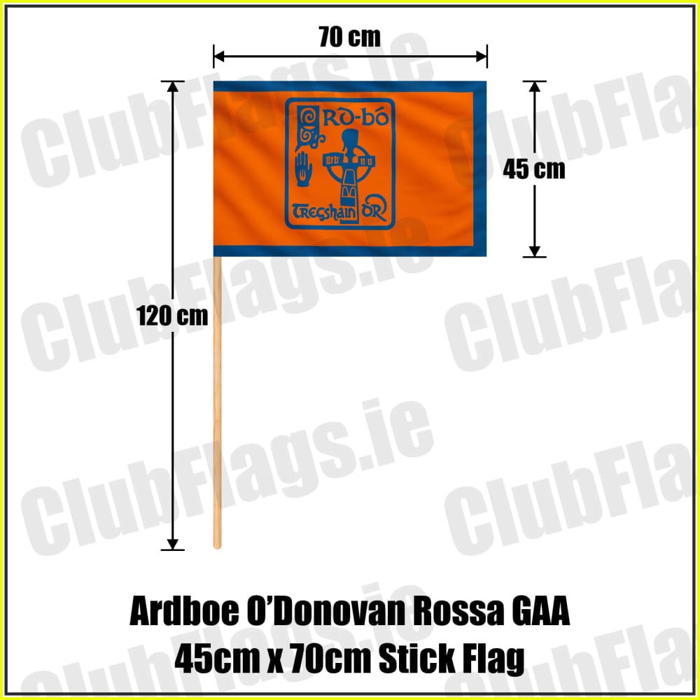 Ardboe O’Donovan Rossa GAA 45cm x 70cm Stick Flag - ClubFlags.ie