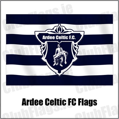 Ardee Celtic FC Flags with the club crest and colours, Louth Football - ClubFlags.ie