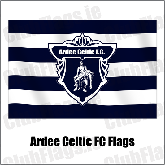Ardee Celtic FC Flags with the club crest and colours, Louth Football - ClubFlags.ie
