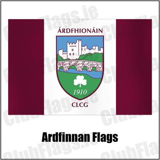 Ardfinnan Flags with the club crest and colours, Tipperary GAA - ClubFlags.ie
