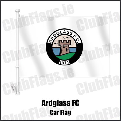 Ardglass FC Car Flag with the club crest and colours, Down Football - ClubFlags.ie