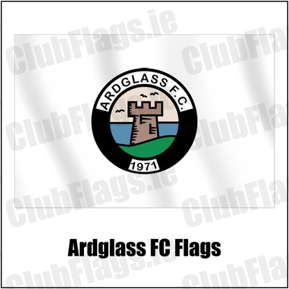 Ardglass FC Flags with the club crest and colours, Down Football - ClubFlags.ie