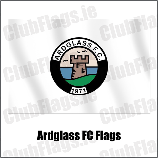 Ardglass FC Flags with the club crest and colours, Down Football - ClubFlags.ie
