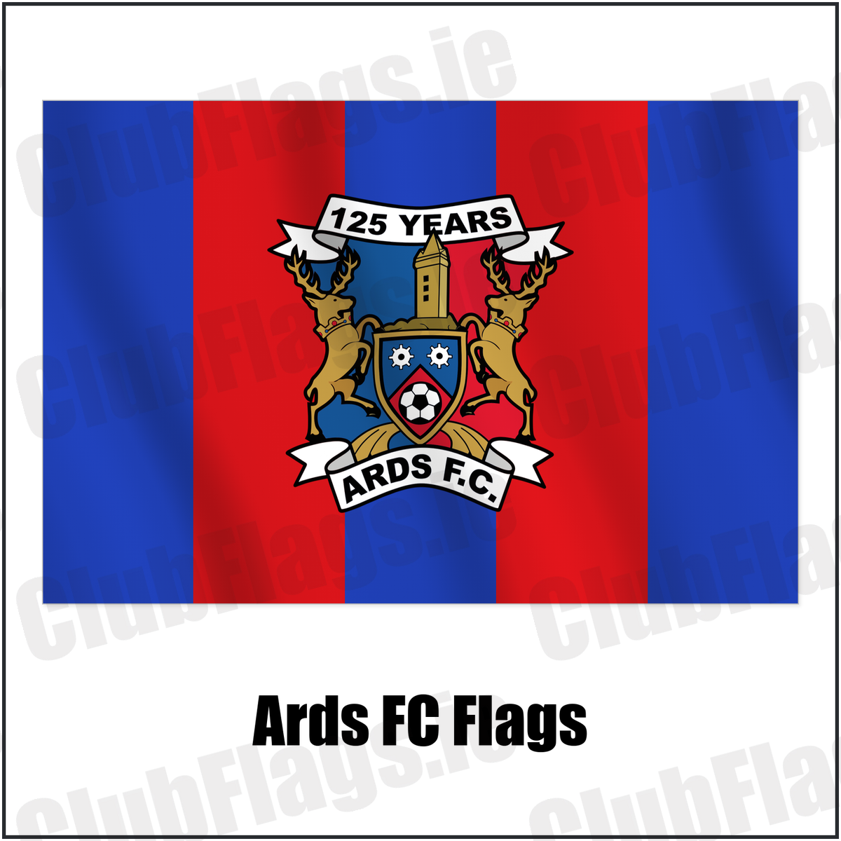 Ards FC Flags with the verified club crest and colours, Down Football - ClubFlags.ie