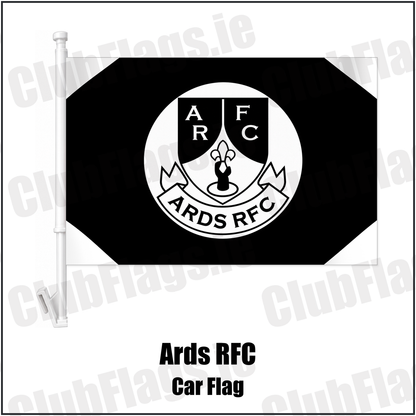Ards RFC Car Flag with the club crest and colours, Down Rugby - ClubFlags.ie