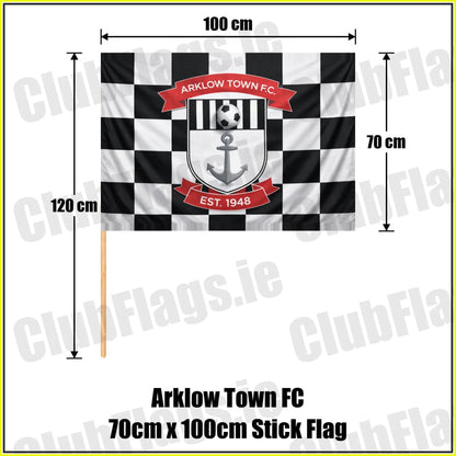 Arklow Town FC 70cm x 100cm Stick Flag - ClubFlags.ie