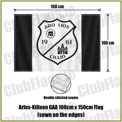 Arles-Killeen GAA 100cm x 150cm Flag (sewn on the edges) - ClubFlags.ie