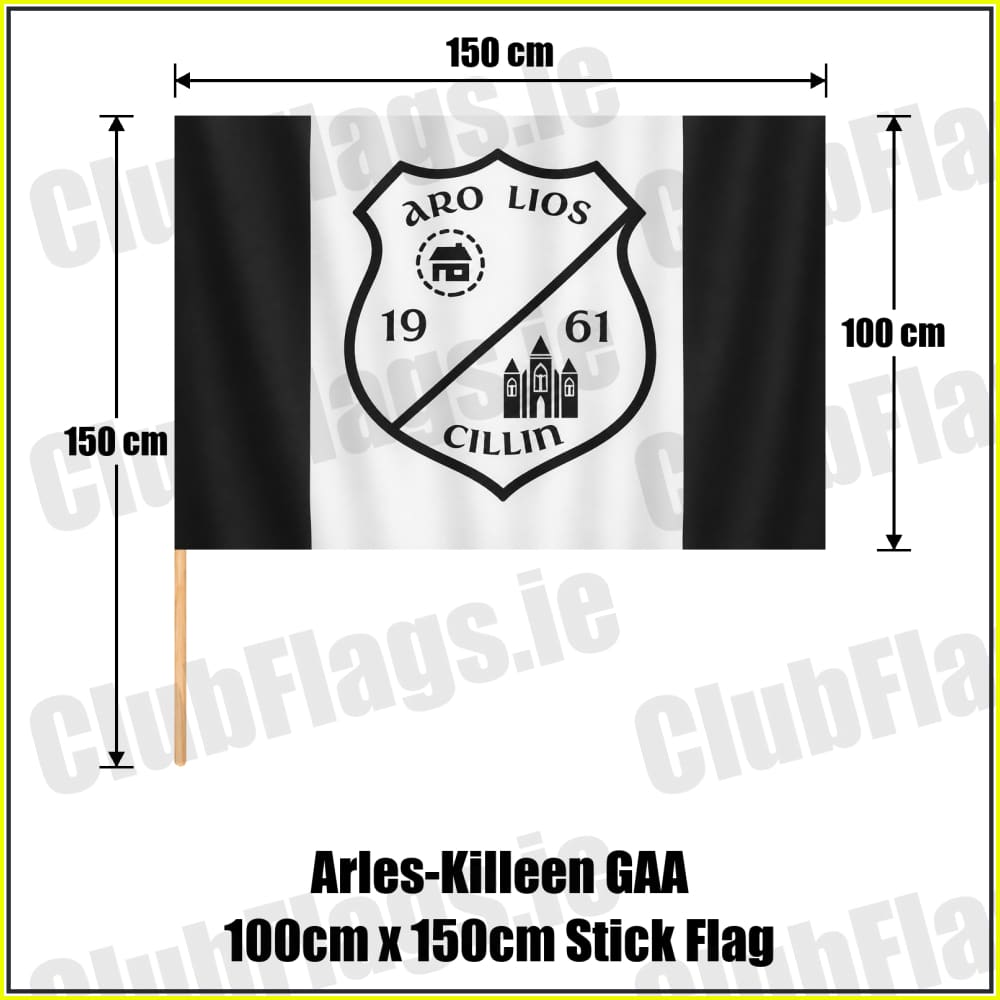 Arles-Killeen GAA 100cm x 150cm Stick Flag - ClubFlags.ie