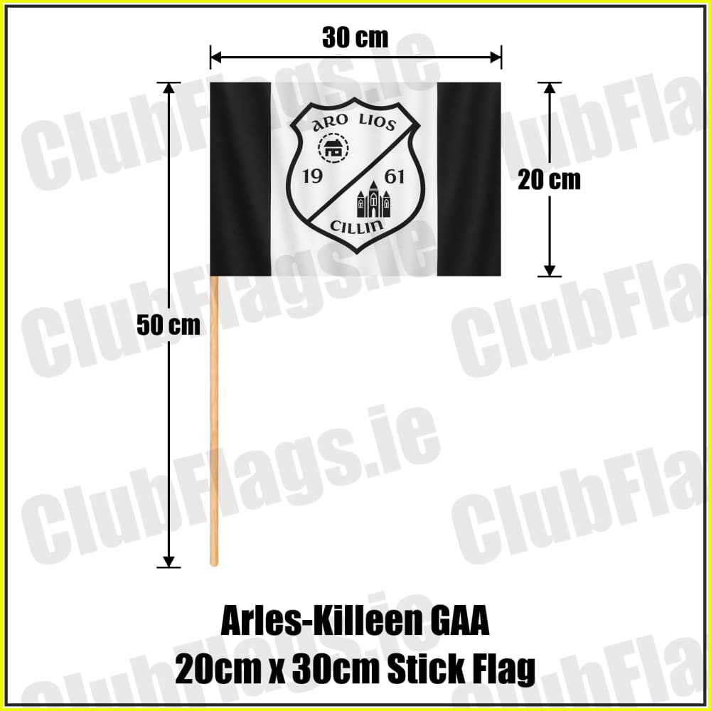 Arles-Killeen GAA 20cm x 30cm Stick Flag - ClubFlags.ie